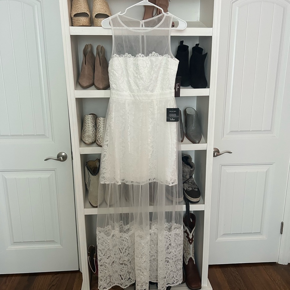 Lulu's Ivory Lace Dress